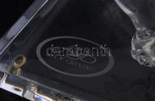 Ajka kristály elefánt szobor. Jelzett, hibátlan. 23x21 cm