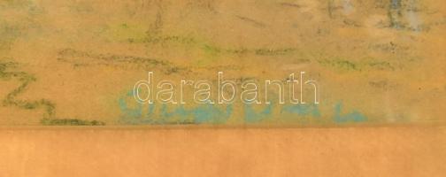 Diener-Dénes Rudolf (1889-1956): Párizsi részlet, háttérben a Notre Dame. Pasztell, karton, jelezve ...