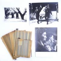 cca 1965 Magyar Alfréd fotóművész 314 db vintage NEGATÍV felvétele + 3 db vintage fotója (kettő feliratozva), 24x36 mm és 30x40 cm között