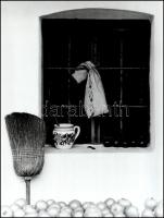 cca 1985 Bécsi Imre: Csendélet, feliratozott vintage fotóművészeti alkotás, 40x30 cm