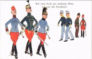 Wir sind doch aus anderem Holz, wir von der Kavallerie! K.u.K. Militärhumor / Osztrák-magyar katonai humor / Austro-Hungarian military humour. B.K.W.I. 336-5. s: Fritz Schönpflug