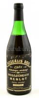1981 Muzeális bor: hosszúhegyi merlot, száraz vörösbor, 0,75 l bontatlan palack