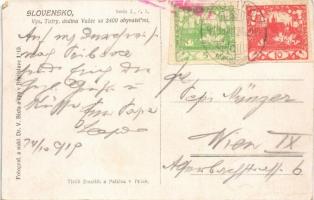 1919 Vázsec, Vazec (Magas Tátra, Vysoké Tatry); utca, folklór / street, folklore. Fotograf. a nakl. ...