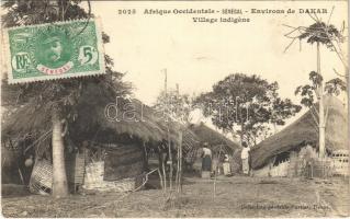 Dakar, Village indigene / African folklore. TCV card (EB)