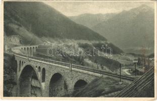 1922 Tauernbahn, Lassacher Viadukt bei Mallnitz / railway line, railway bridge, viaduct (EK)