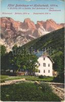 Thörl (Steiermark), Hotel Bodenbauer mit Hoschschwab in Buchberg. Klobenwand, Beilstein, Stangenwand / hotel, inn, mountain peaks (EK)