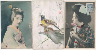 52 db főleg RÉGI japán képeslap vegyes minőségben: városok és motívumok / 52 mostly pre-1950 Japanes...