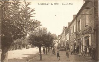 Saint-Germain-du-Bois, Grande Rue, Tabac / street view, tobacco shop, bicycle