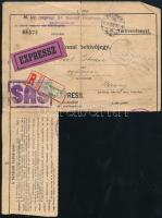 1940 Katonai behívó, Csepregről küldve, ajánlott, expressz küldemény