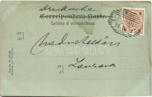 1901 Lovran, Laurana, Lovrana; Platz und Hauptstrasse / square, main street, church (fl)