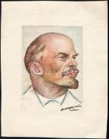Andrejev után Star jelzéssel: Lenin. Akvarell, papír. 17x12 cm