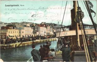 Mali Losinj, Lussinpiccolo; Porto / port, steamship. Heliocolorkarte von Ottmar Zieher (EB)