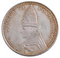 Vatikán 1975. "VI. Pál" ezüstözött Br emlékérem tokban (35mm) T:1-
Vatican 1975. "Pa...