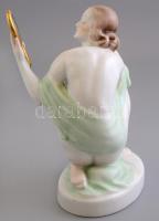 Herendi nagy méretű fésülködő akt. Formaterv: Szilágyi Nagy István. Kézzel festett, jelzett, hibátla...