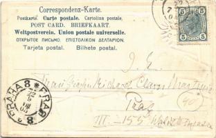 1905 Dobbiaco, Toblach-Cortina (Südtirol); Abfahrtsstelle der k.k. Postmessagerie / Departure point ...