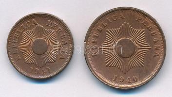 Peru 1940-1941. 1c Br + 2c Br T:2 
Peru 1940-1941. 1 Centavo Br + 2 Centavos Br C:XF
Krause KM#208...