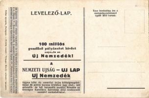 1925 Szentév, XI. Pius pápa. Hátoldalon "Új Nemzedék" hetilap reklámja / Pio XI / Pope Piu...