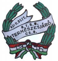 1956. B.T.S.B. (Budapesti Testnevelési és Sportbizottság) Természetjáró CS.B. - Női II. oszt. zománcozott fém jelvény (27x30mm) T:1-