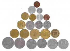 Izrael 21db vegyes fémpénz T:vegyes Israel 21pcs of mixed coins C:mixed