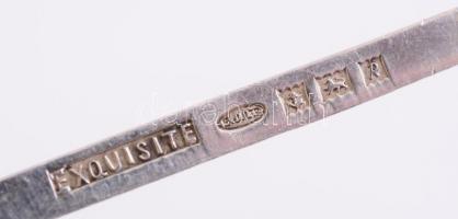 Ezüst(Ag) "London" díszkanál, jelzett, h:  11,6 cm, bruttó: 14,16 g