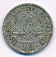 Haiti 1907. 50c Cu-Ni T:2- Haiti 1907. 50 Centimes Cu-Ni C:VF Krause KM#56