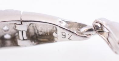 Ezüst (Ag) karkötő, kövekkel gazdagon kirakva, jelzett, állítható h: max. 20 cm, bruttó: 8,21 g