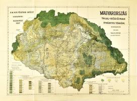 1927 Magyarország talaj-régióinak átnézetes térképe, Szerk.: 1918-ban Treitz Péter, 1:1.000.000, Bp., M. Kir. jó állapotban, 70x93 cm