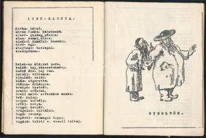 1927 Link Hadova, papírkötésben, 14 sztl. lev. Illusztrált, stencilezéssel sokszorosított humoros sz...