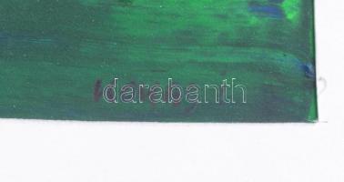 Kokas jelzéssel: Színes kép. Olaj, papír. Paszpartuban. 9,5x22,5 cm