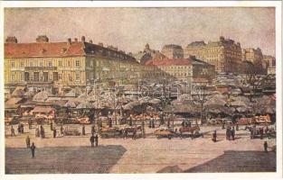 Wien, Vienna, Bécs; Der verschwundene Wiener Naschmarkt / market. Deutscher Schulverein Karte Nr. 987. s: R. Schmidt
