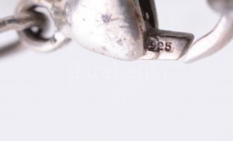 Ezüst(Ag) karkötő, jelzett, h: 18 cm, nettó: 10,22 g