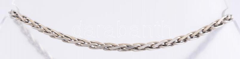 Ezüst(Ag) karkötő, jelzett, h: 19 cm, nettó: 5,3 g