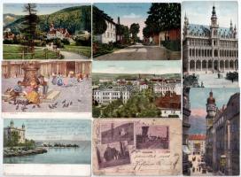 72 db RÉGI külföldi város képeslap, tengerentúliak is: vegyes minőség / 72 pre-1945 European and overseas town-view postcards in mixed quality