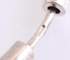 Ezüst(Ag) karikafülbevaló-pár, jelzett, d: 5 cm, nettó: 11,92 g