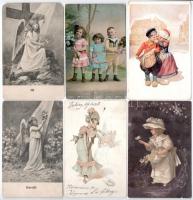 27 db RÉGI motívum képeslap vegyes minőségben: üdvözlő / 27 pre-1945 motive postcards in mixed quali...