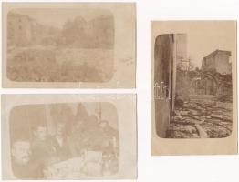 17 db RÉGI motívum képeslap és fotó vegyes minőségben: katonai, hadszínterek / 17 pre-1945 motive po...