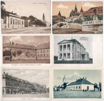 22 db RÉGI magyar város képeslap vegyes minőségben / 22 pre-1945 Hungarian town-view postcards in mixed quality