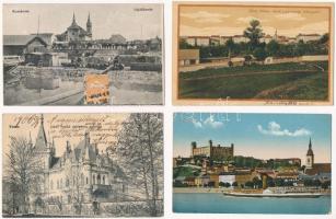 18 db RÉGI felvidéki város képeslap vegyes minőségben / 18 pre-1945 Upper Hungarian (Slovakian) town-view postcards in mixed quality