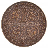 Bognár György (1944-) 1996. "Millecentenárium" Br emlékérem tokban (42,5mm) T:1