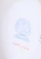 Herendi Viktória mintás tojás alakú bonbonniere, kézzel festett, jelzett, hibátlan, 10x17x11,5 cm