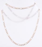 Ezüst(Ag) figaro nyaklánc, jelzett, h: 54 cm, nettó: 10,32 g