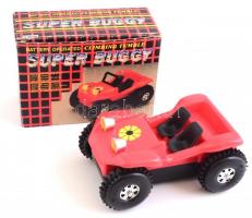 Super Buggy, elemes műanyag kisautó, eredeti dobozában, apró hiánnyal, elem nélkül, nem kipróbált, 17x12 cm