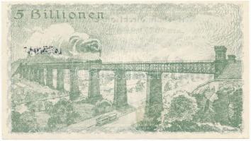 Német Birodalom / Weimari Köztársaság / Stuttgarti Vasúti Igazgatóság 1923. 5.000.000.000.000M T:I- ...