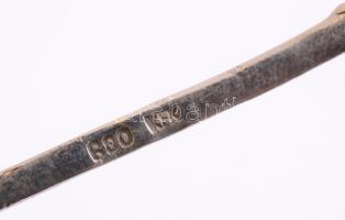 Ezüst(Ag) "Luxemburg" díszkanál, jelzett, h: 11 cm, bruttó: 12 g