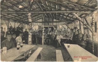 1915 Westl. Kriegsschauplatz Barbas / WWI western theater of war in France, German soldiers in the military camp (EK)
