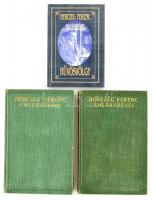 Herczeg Ferenc Emlékezései I-III. köt. I. köt.: A várhegy. II. köt.: A gótikus ház. Bp., 1933-1939, Singer és Wolfner. Kiadói kopott aranyozott egészvászon-kötés. Az első kötetben a szerző, Herczeg Ferenc (1863-1954) aláírásával.  + Herczeg Ferenc Emlékezései III. köt.: Hűvösvölgy. Bp., 1993, Szépirodalmi. Kiadói papírkötés.