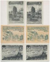 Ausztria / Eggenburg 1920. 10h (2x) + 20h (2x) + 50h (2x), páronként egy fordított hátlappal T:I-II Austria / Eggenburg 1920. 10 Heller (2x) + 20 Heller (2x) + 50 Heller (2x), one reverse back print pro pairs C:UNC-XF