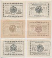 Ausztria / Eggenburg 1920. 10h (2x) + 20h (2x) + 50h (2x), páronként egy fordított hátlappal T:I-II
...