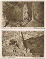 Aggteleki cseppkőbarlang - 4 db képeslap + 12 kisméretű Baradla / 4 pre-1945 postcards + 12 small sized cards