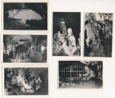 Aggteleki cseppkőbarlang - 4 db képeslap + 12 kisméretű Baradla / 4 pre-1945 postcards + 12 small si...
